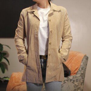Leather Jacket  Suede Trench Coat